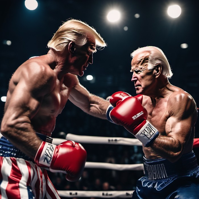 Under an agreement between Democrats and Republicans, there will be a boxing match between the presidential candidates instead of an election.
